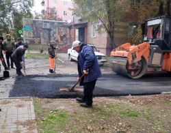 Дорожные работы в 4-м микрорайоне