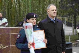 Волгодонские полицейские принимают поздравления с профессиональным праздником