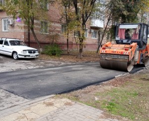 Дорожные работы в 4-м микрорайоне